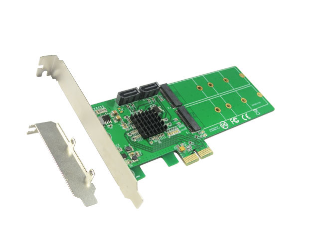 SHUOG Chi A Mining PCIE SATA PCI-E Adapter Port SATA 3.0 6Gbps Controller  PCI Express X1 to SATA Expansion Card Riser Marvell 9125 RAID 