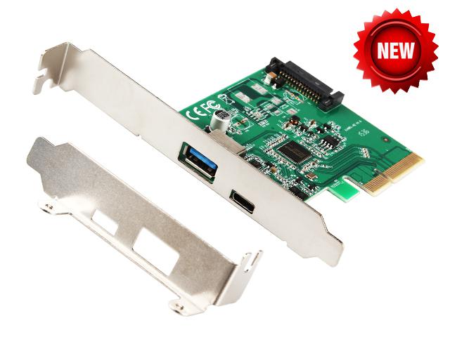 台式机PCI-E转USB3.1 Type-C和Type-A转接卡实现高速数据传输