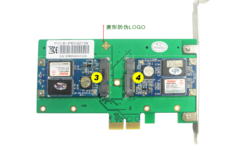 新品推介：乐扩PCI-E转4 x mSATA SSD 阵列卡